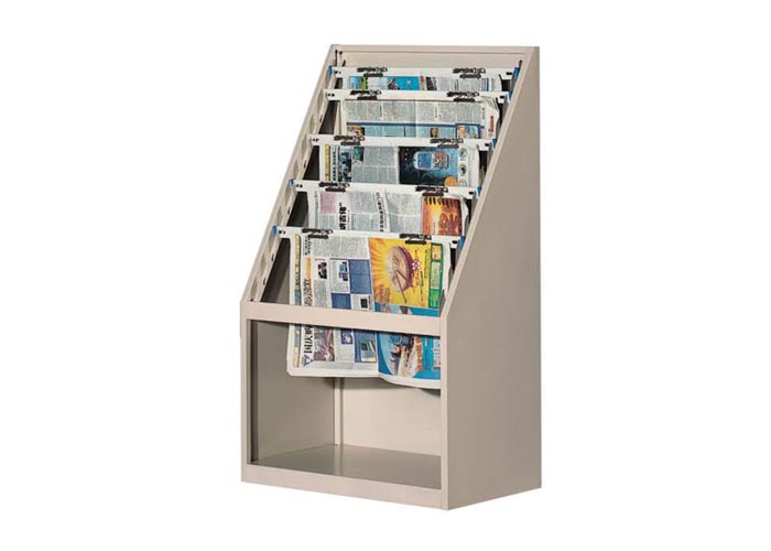圖書館家具|報(bào)紙架|辦公家具|十層報(bào)紙斜掛柜|報(bào)紙斜掛柜
