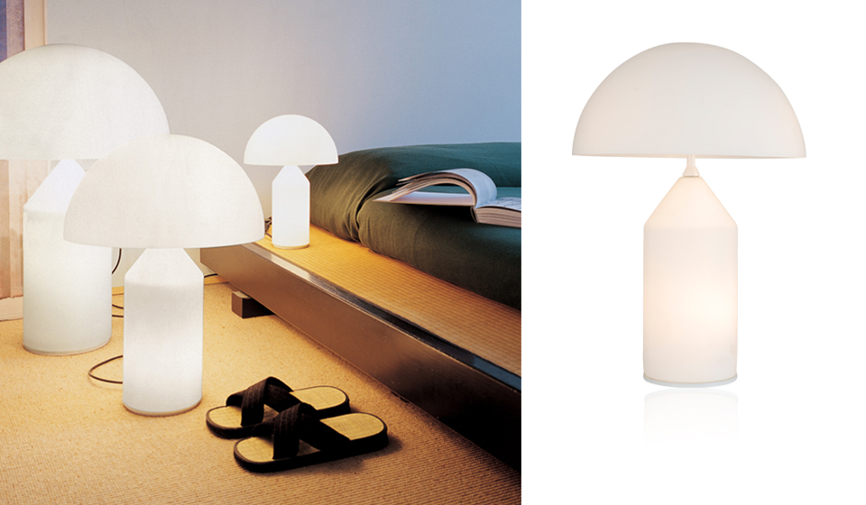 現(xiàn)代經(jīng)典燈飾|臺(tái)燈|辦公家具|oluce Atollo Table lamp 蘑菇現(xiàn)代玻璃臺(tái)燈